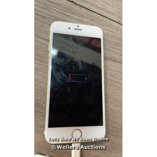 9107 - APPLE IPHONE 6 / A1586 / 64GB / I-CLOUD LOCKED / SERIAL NO. C7JNN78SG5MV / SEE IMAGES