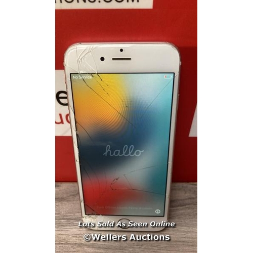 9114 - APPLE IPHONE 6S / A1688 / 16GB / I-CLOUD LOCKED / SERIAL NO. F17QPFPWGRY8 / SCREEN DAMAGED