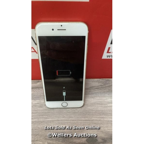 9115 - APPLE IPHONE 6S / A1688 / 16GB / I-CLOUD LOCKED / SERIAL NO. FK1QHEEPGRY7 / SEE IMAGES