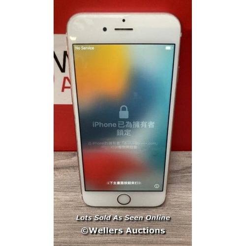 9120 - APPLE IPHONE 6S / A1633 / 32GB / I-CLOUD LOCKED / SERIAL NO. FFMZ5B78HFLQ / SEE IMAGES