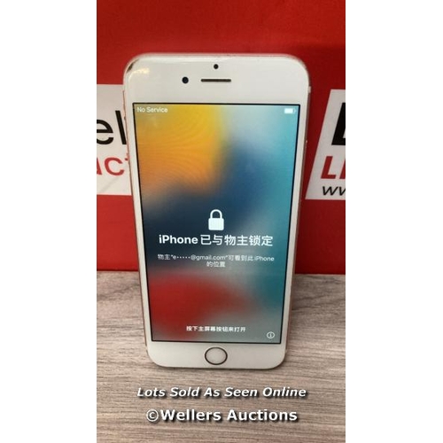 9124 - APPLE IPHONE 6S / A1688 / 32GB / I-CLOUD LOCKED / SERIAL NO. FFNY862WHFLW / SEE IMAGES