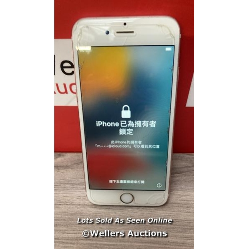 9125 - APPLE IPHONE 6S / A1688 / 32GB / I-CLOUD LOCKED / SERIAL NO. FK1S15SJHFLW / SEE IMAGES