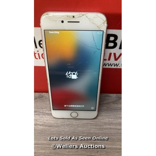 9168 - APPLE IPHONE 7 / A1778 / 32GB / I-CLOUD LOCKED / SERIAL NO. F4GSW3PMHG7J / SEE IMAGES