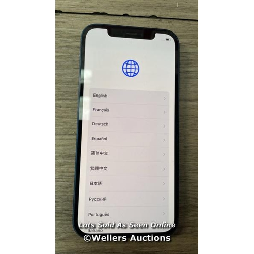 9213 - APPLE IPHONE 12 / A2403 / 128GB / I-CLOUD LOCKED / SERIAL NO. FFXDN2FD0F11 / SEE IMAGES