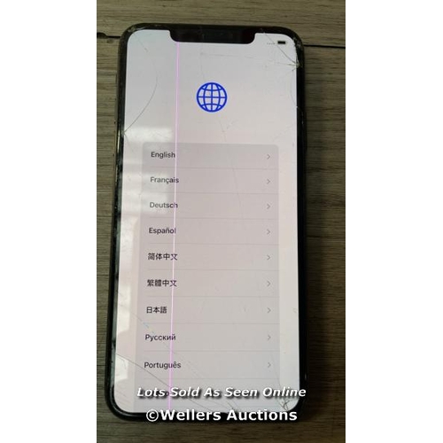 9238 - APPLE IPHONE 11 PRO MAX / A2218 / 256GB / I-CLOUD LOCKED / SERIAL NO. FCJCK1CWN70X / SEE IMAGES / DA... 