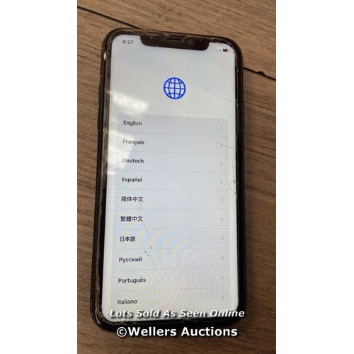 9288 - APPLE IPHONE XR / A2105 / 64GB / I-CLOUD LOCKED / SERIAL NO. DX4Z59V9KXK1 / SEE IMAGES / DAMAGED REA... 