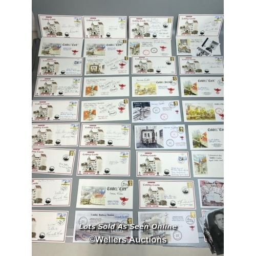 12 - Thirty seven mixed commemorative first day covers of Colditz Oflag IVc, thirty four of which are sig... 