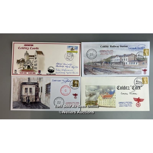 12 - Thirty seven mixed commemorative first day covers of Colditz Oflag IVc, thirty four of which are sig... 