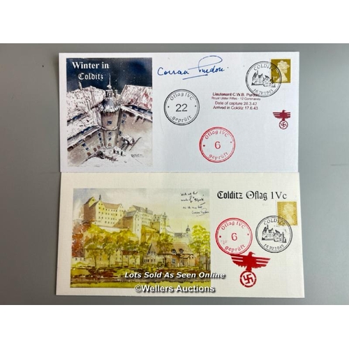 12 - Thirty seven mixed commemorative first day covers of Colditz Oflag IVc, thirty four of which are sig... 