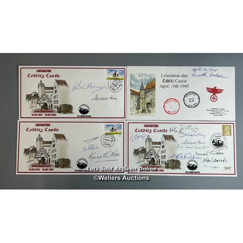 12 - Thirty seven mixed commemorative first day covers of Colditz Oflag IVc, thirty four of which are sig... 