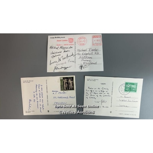 15 - Eight mixed commemorative postcards relating to Colditz Oflag IVc, written and signed by Peter Hofma... 