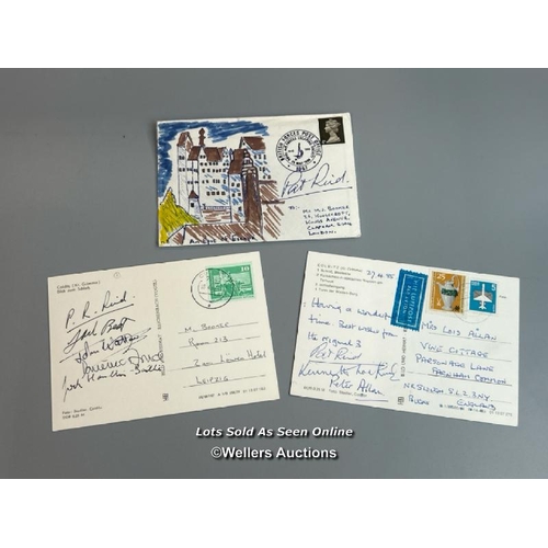 16 - Two mixed commemorative postcards and one sealed letter bearing the signatures and written by Major ... 