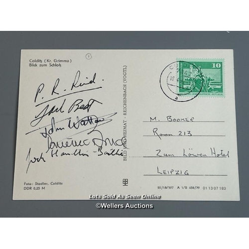 16 - Two mixed commemorative postcards and one sealed letter bearing the signatures and written by Major ... 