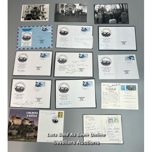 17 - Eleven mixed commemorative envelopes relating to Colditz Oflag IVc, signed by various prisoners of w... 