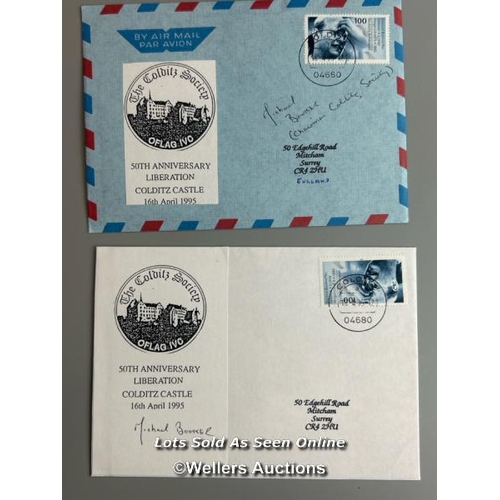 17 - Eleven mixed commemorative envelopes relating to Colditz Oflag IVc, signed by various prisoners of w... 