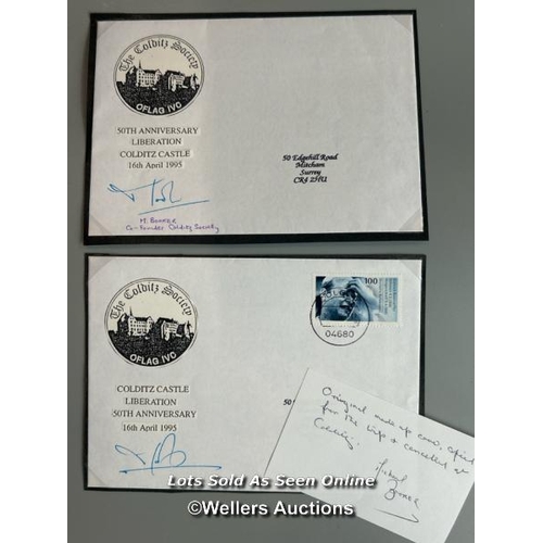 17 - Eleven mixed commemorative envelopes relating to Colditz Oflag IVc, signed by various prisoners of w... 