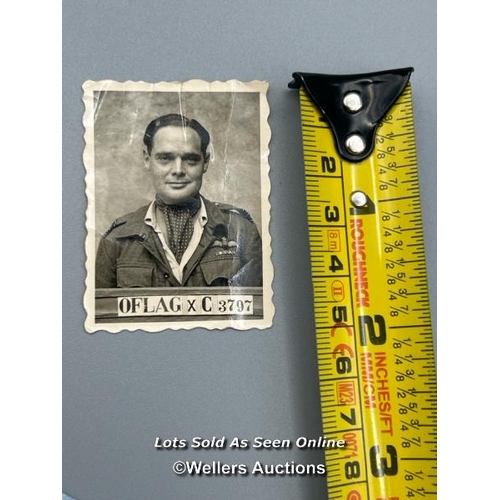 22 - Group Captain Sir Douglas Bader's 'original' Oflag X-C registration photograph (with paper clip rust... 