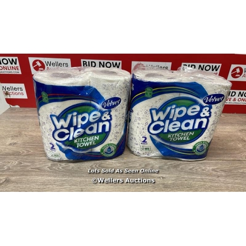 6049 - X2 PACKS CLEAN AND WIPE KITCHEN TOWEL / A25
