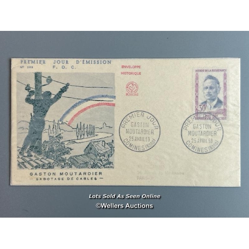 34 - Ten mixed commemorative first day covers and lettersheets relating to WW2. This lot includes French ... 