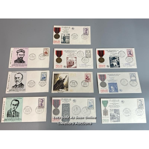 35 - Ten mixed unsigned commemorative first day covers and lettersheets relating to WW2. This lot include... 