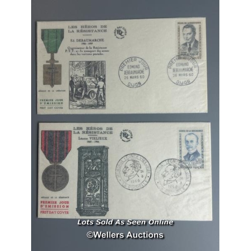 35 - Ten mixed unsigned commemorative first day covers and lettersheets relating to WW2. This lot include... 