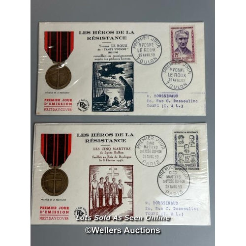 35 - Ten mixed unsigned commemorative first day covers and lettersheets relating to WW2. This lot include... 