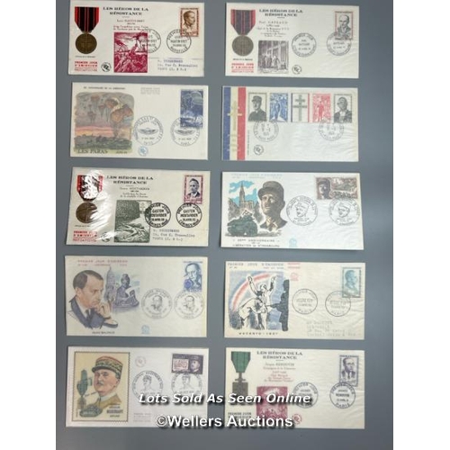 36 - Ten mixed unsigned commemorative first day covers and lettersheets relating to WW2. This lot include... 