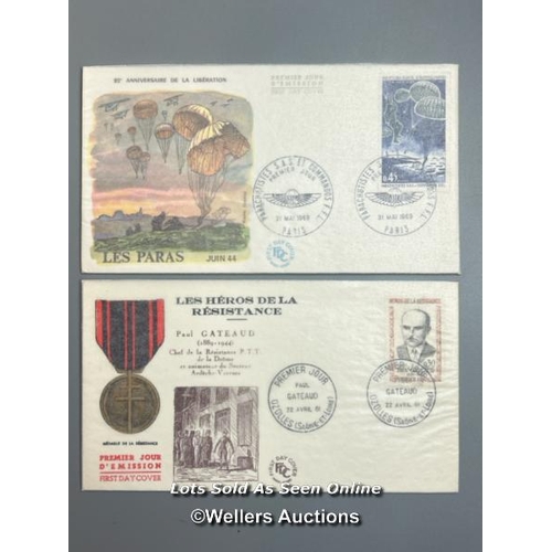 36 - Ten mixed unsigned commemorative first day covers and lettersheets relating to WW2. This lot include... 