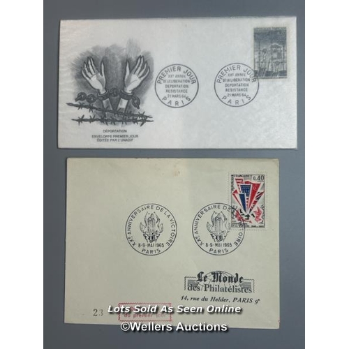 37 - Ten mixed unsigned commemorative first day covers, lettersheets and postcards relating to WW2. This ... 