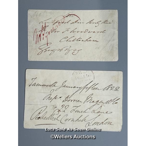 38 - Two paid freefronts, one signed and written by Sir Robert Peel, 2nd Baronet who was a British Conser... 