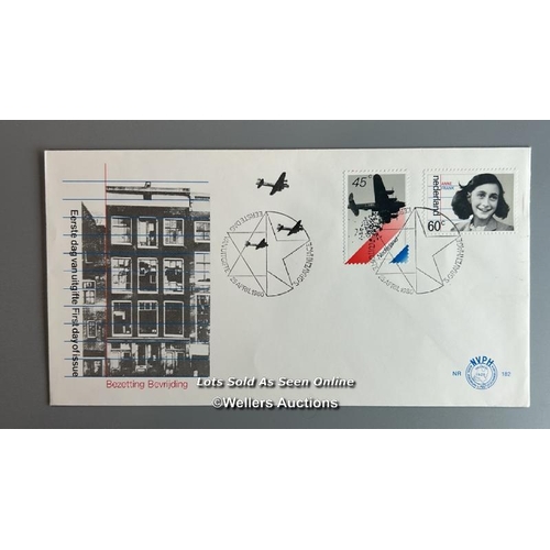 45 - Three mixed commemorative unsigned first day covers and lettersheets of 