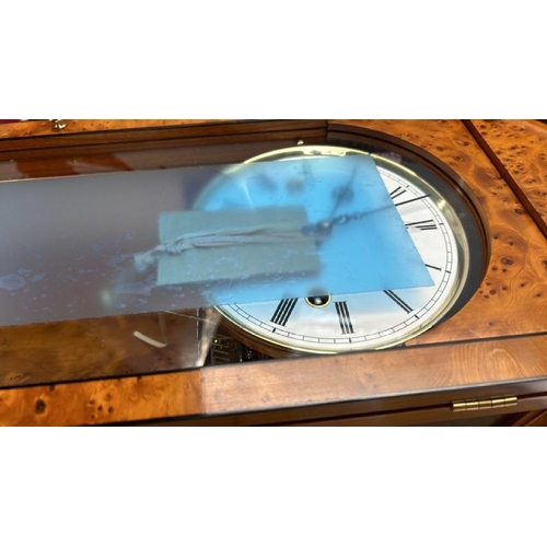 380 - COMITTI YEW BREAK ARCH REGULATOR WALL CLOCK / RRP: £2,240 / NEW, OPENED BOX  / G22