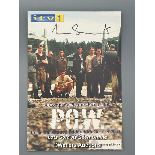 48 - A signed ITV 1 postcard of P.O.W. 2003 by actor Ewan Stewart who played John Stevens. The series foc... 