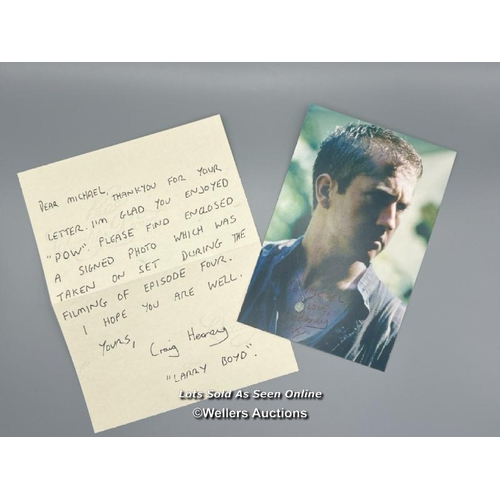 51 - A signed photograph of actor Craig Heaney who is famous for roles in Band of Brothers as Roy W. Cobb... 