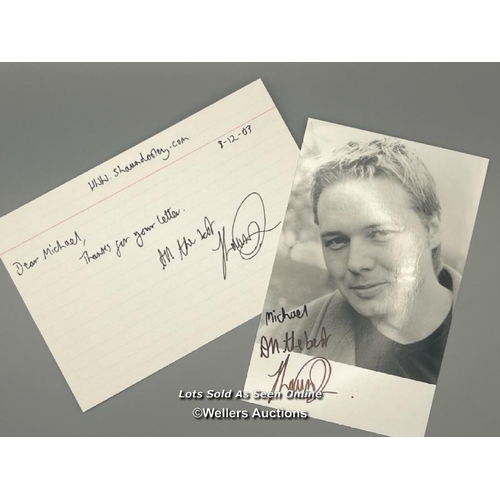 52 - A signed photograph of actor Shaun Dooley who is famous for roles in P.O.W an ITV TV production abou... 