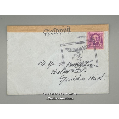 56 - A prop letter used in the BBC TV series Colditz (1972) addressed to Flight Lieutenant Phil Carringto... 