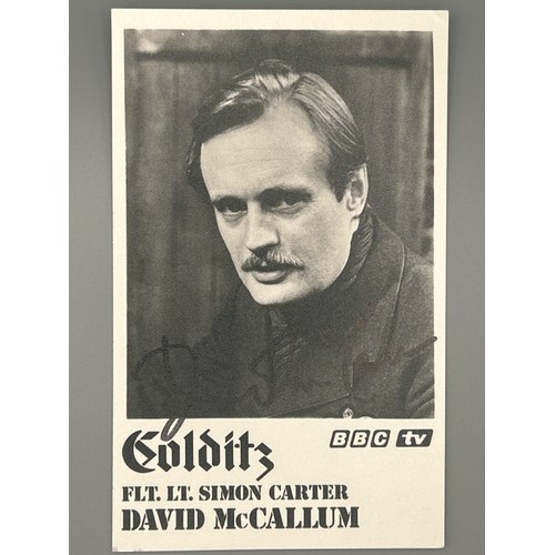 53 - A signed photograph of actor David McCallum from the BBC TV series Colditz (1972) where he played Fl... 