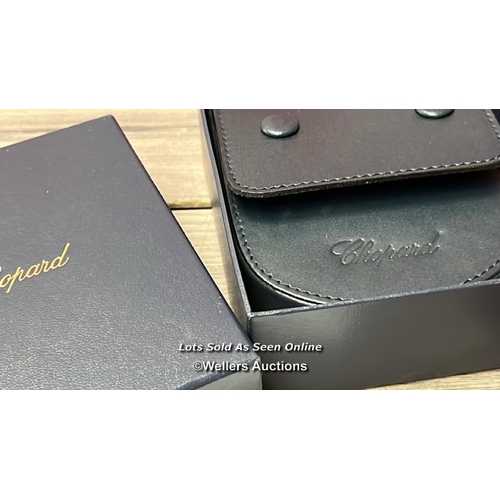 109 - CHOPARD HAPPY SPORT TABLE CLOCK ROSE GOLD / APPEARS TO BE NEW WITH OPEN BOX / APPEARS NOT TO BE TICK... 