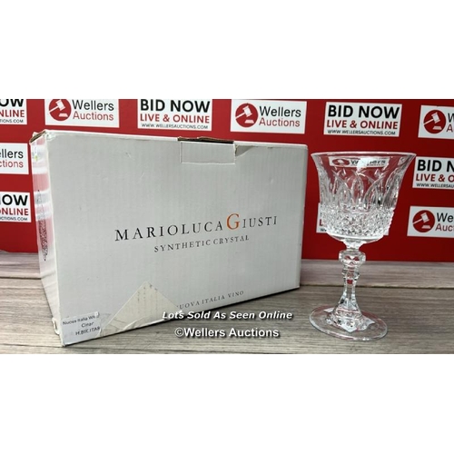 112 - MARIO LUCA GIUSTI WINE GLASS ITALIA CLEAR / SET OF FIVE / APPEARS TO BE NEW, OPEN BOX / RRP: �134 / ... 