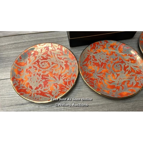 119 - L'OBJET FORTUNY PERGOLESI SET4 DESSERT PLATES (SET OF THREE) / ORIGINL RRP AS SET OF FOUR: �315 / NE... 