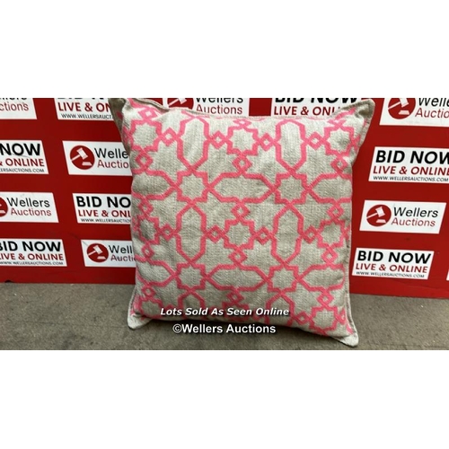 385 - SEP SUNSET PINK ALHAMBRA CUSHION / APPEARS TO BE NEW, WITHOUT TAGS / E70