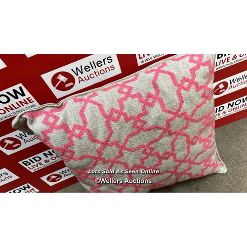 385 - SEP SUNSET PINK ALHAMBRA CUSHION / APPEARS TO BE NEW, WITHOUT TAGS / E70