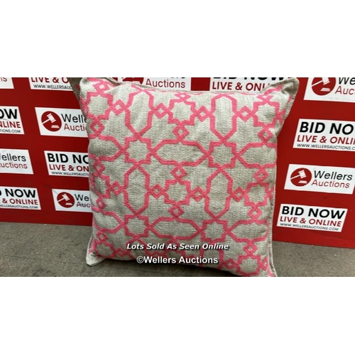 386 - SEP SUNSET PINK ALHAMBRA CUSHION / APPEARS TO BE NEW, WITHOUT TAGS / E70