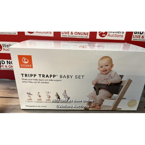 412 - STOKKE TRIPP TRAPP BABY SET / NATURAL / APPEARS NEW / RRP �239.00 / T7