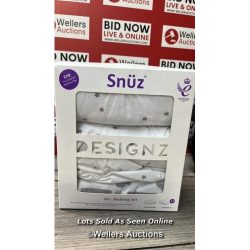 418 - SNUZ SNUZPOD 3-PIECE BEDDING SET / CLOUD NINE/ APPEARS NEW OPEN BOX / RRP �34.95 / T7