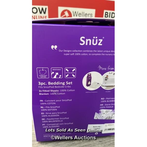 418 - SNUZ SNUZPOD 3-PIECE BEDDING SET / CLOUD NINE/ APPEARS NEW OPEN BOX / RRP �34.95 / T7