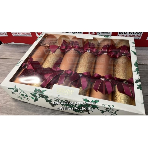 86 - TRADITIONAL CHRISTMAS CRACKERS SET (SET OF SIX) / APPEARS TO BE BRAND NEW / RRP: �750 / G10