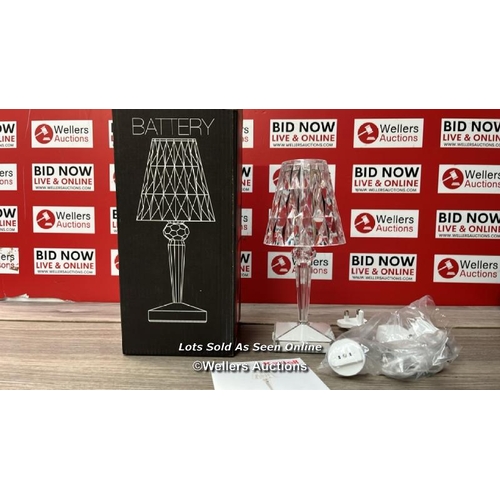 88 - KARTELL BATTERY 9140 CRYSTAL TABLE LAMP / APPEARS TO BE BRAND NEW / RRP: �181 / G10