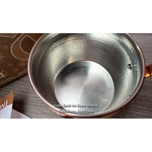 90 - RUFFONI HISTORIA 16CM SAUCEPAN & LID COPPER / APPEARS TO BEW WITH OPEN BOX / RRP: �275 / G10