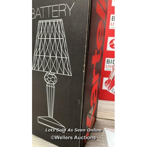 91 - KARTELL BATTERY 9140 CRYSTAL TABLE LAMP / APPEARS TO BE BRAND NEW / RRP: �181 / G10